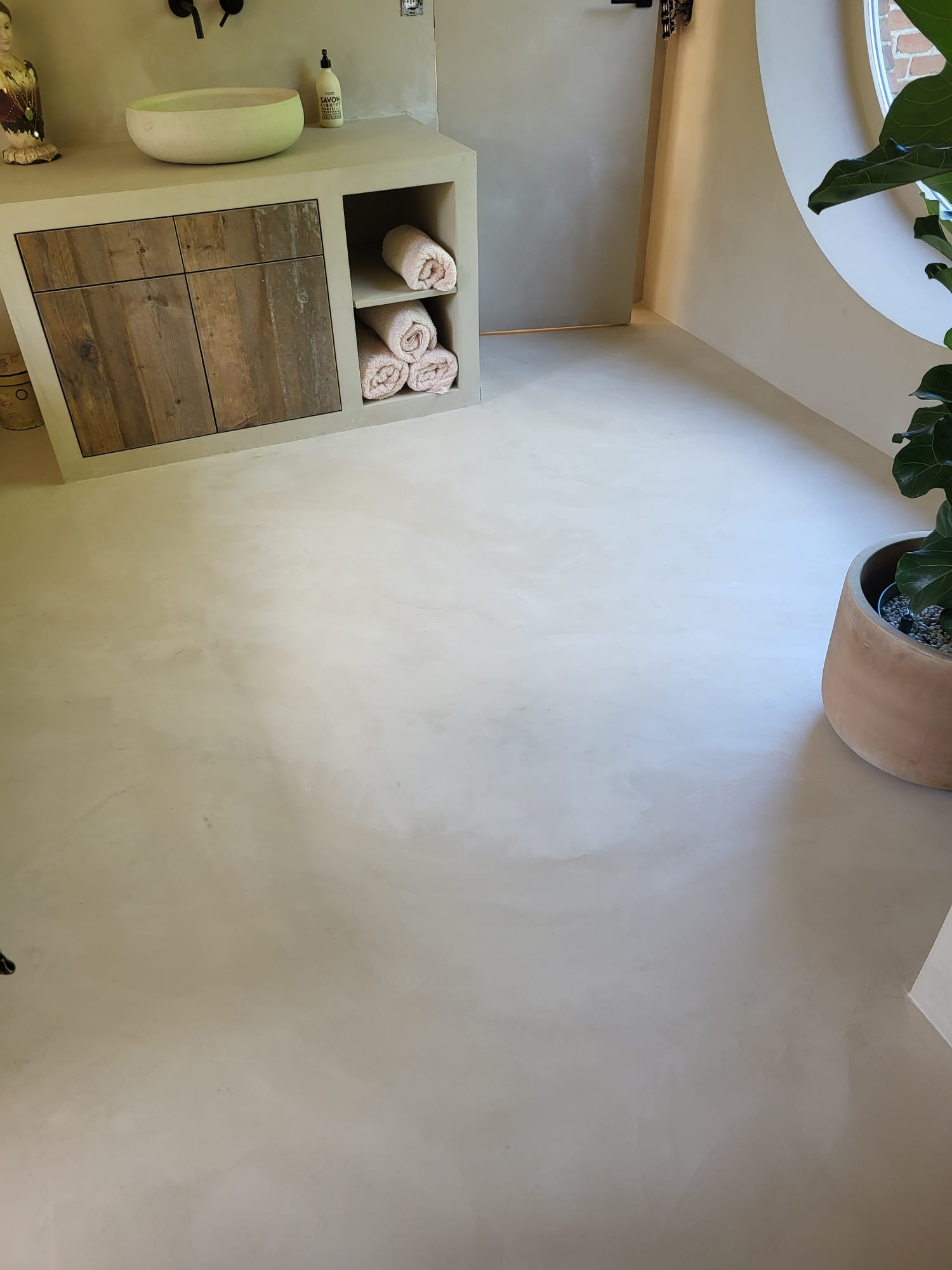 patint badkamer mortex vloer